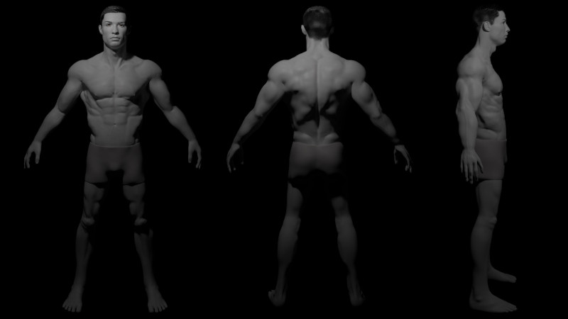 Blender sculpting for 3D printing a model of Cristiano Ronaldo